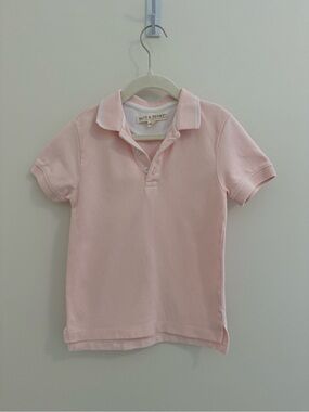 Pink Polo Shirt for Kids Size XS 100% Organic Cotton